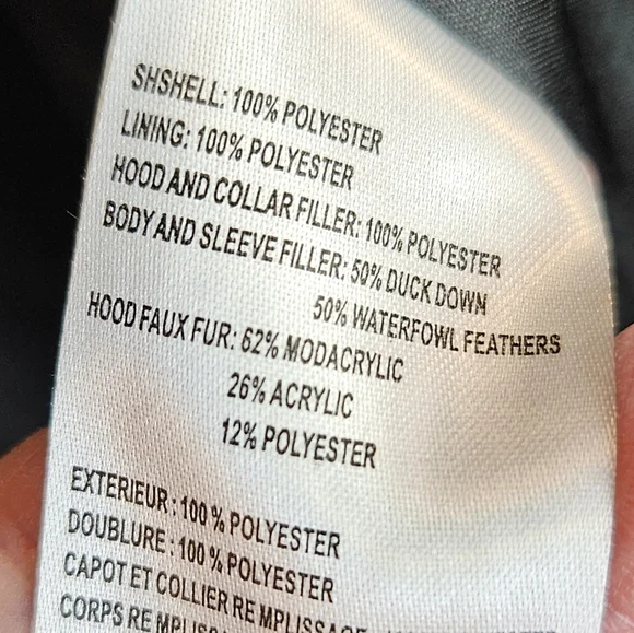 **SOLD***Calvin klein Womens Black Full Zip Coat Sz M Detachable Hood Faux Fur - Picture 14 of 15